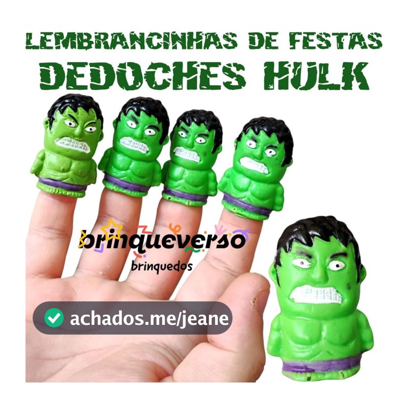 10/30Un Kit Brinquedos Para Lembrancinhas O Incrível Hulk. Lembrancinha Prenda Kit Festa Aniversário