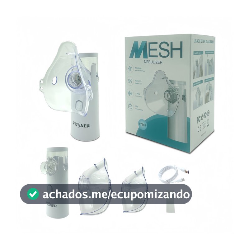 Máquina Nebulizadora Portátil Inalador Nebulizador Adulto Infantil Silencioso