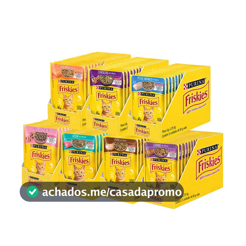 Ração Úmida Friskies 85g - Caixa com 15 unidades
