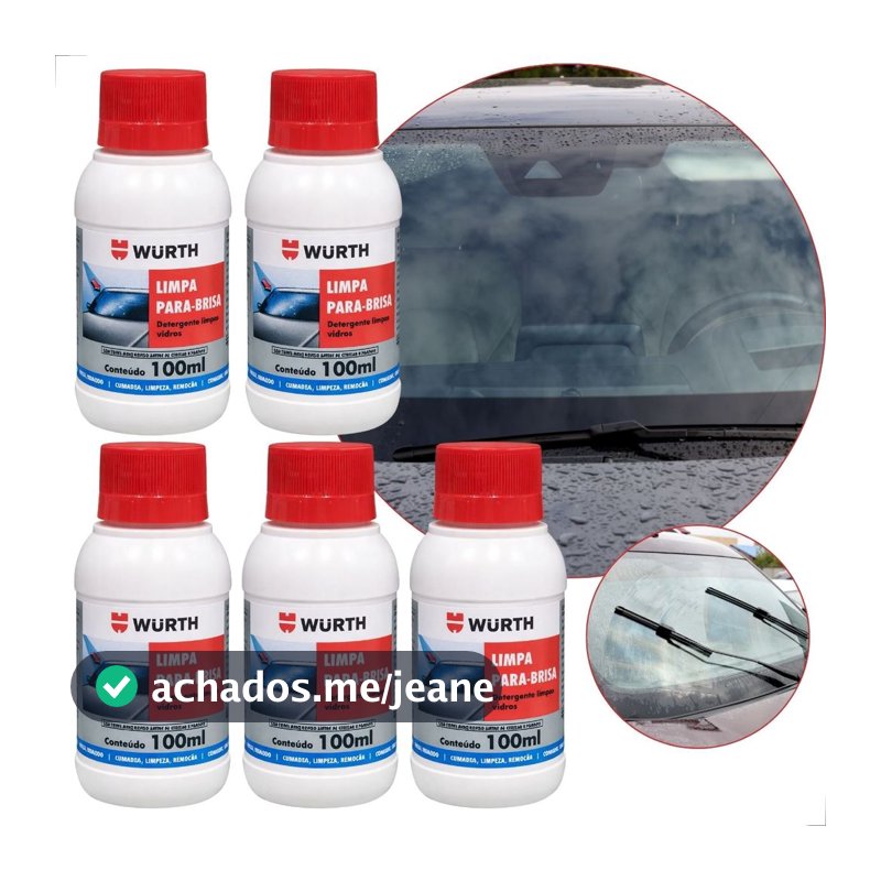 5 Limpa parabrisa wurth liquido produto p/ limpar para brisa de carro Maxima Visibilidade e limpeza