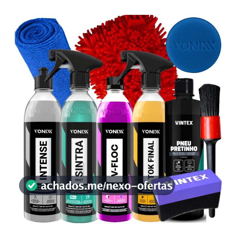 Kit Lavagem Shampoo Cera Tok Final Intense Sintra Fast Vonixx