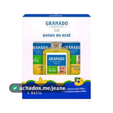 Kit Banho do Bebê Granado com 1 Sabonete Líquido 250ml + 2 Refis de 250ml Cada