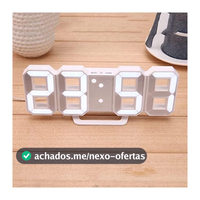 Led 3d Relógio De Parede Digital / Design Moderno Luz Noturna Decoração Relógios / Mesa De Desktop Decoração De Casa