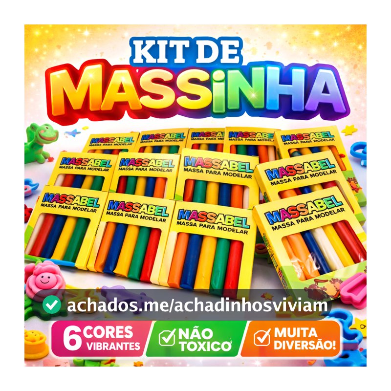 Kit 3/10/20 Unidades Massinha de Modelar 65g cada Lembrancinha Festa Aniversário