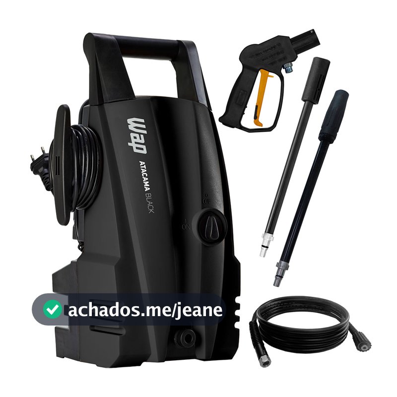 Lavadora de Alta Pressão WAP Atacama Black Potência 1400W Pressão 1500PSI Motor Universal