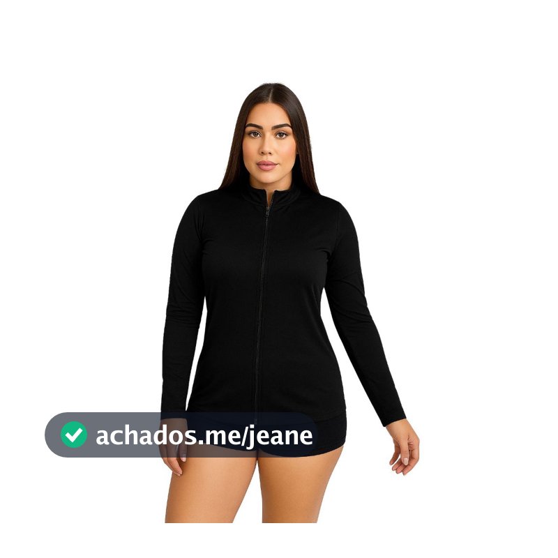 Jaqueta Esportiva Lazer  Proteção Solar UV Caminhada Corrida Academia  Fitness Helanca Dryfit Com Zíper
