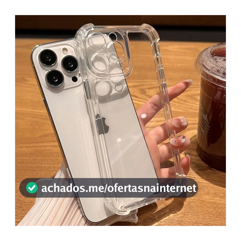 Kit 2 Capinha Para Iphone Anti Impacto Transparente Tpu  Para IPhone 11 12 13 14 15 16 Pronto Entrega