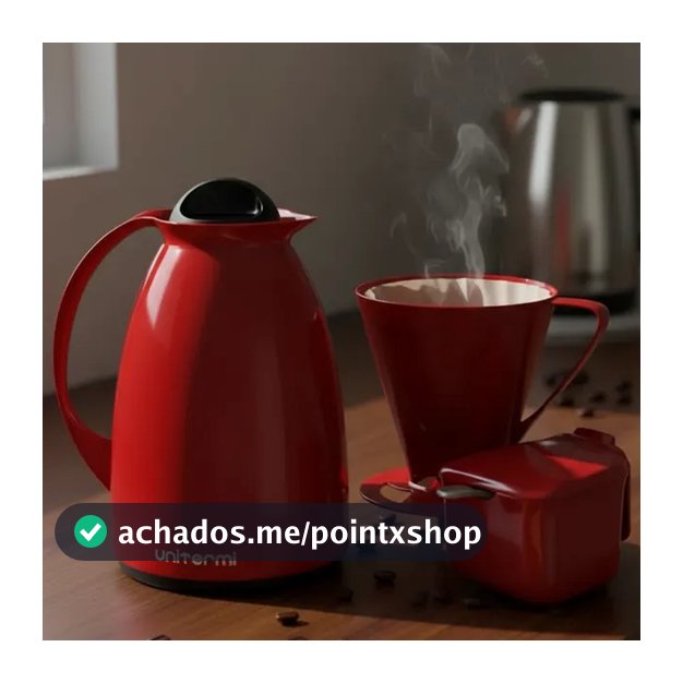 Garrafa de café Kit Café super Prático 3 Peças Garrafa Térmica 650 ml Suporte p/ Filtro e Açucareiro cozinha escritorio