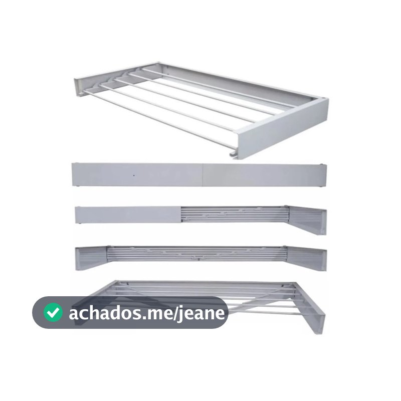 Varal Magico 69 cm Retratil 4 Varetas Reforçado kitnets Apartamento Casas - Bitenfer Varais