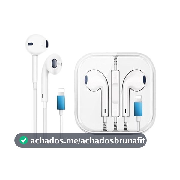 Fone de Ouvido entrada lightning para Iphone Microfone Bluetooth