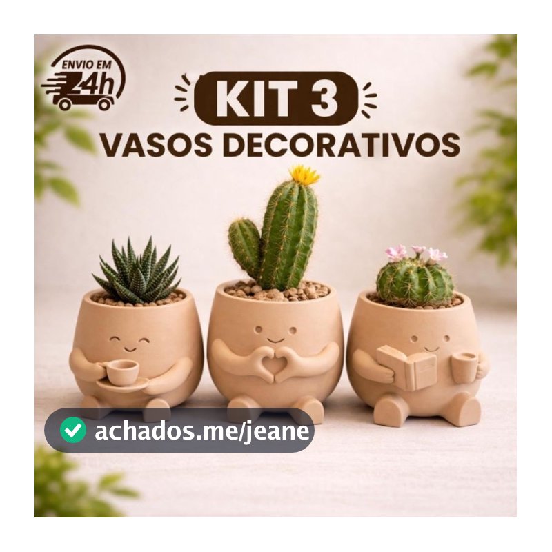 Vasos fofos Decorativo Criativo – Bonequinhos para plantas