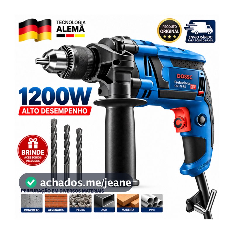 Furadeira Parafusadeira 220V furadeira de impacto 127V Auto Reverso de Impacto Profissional Original