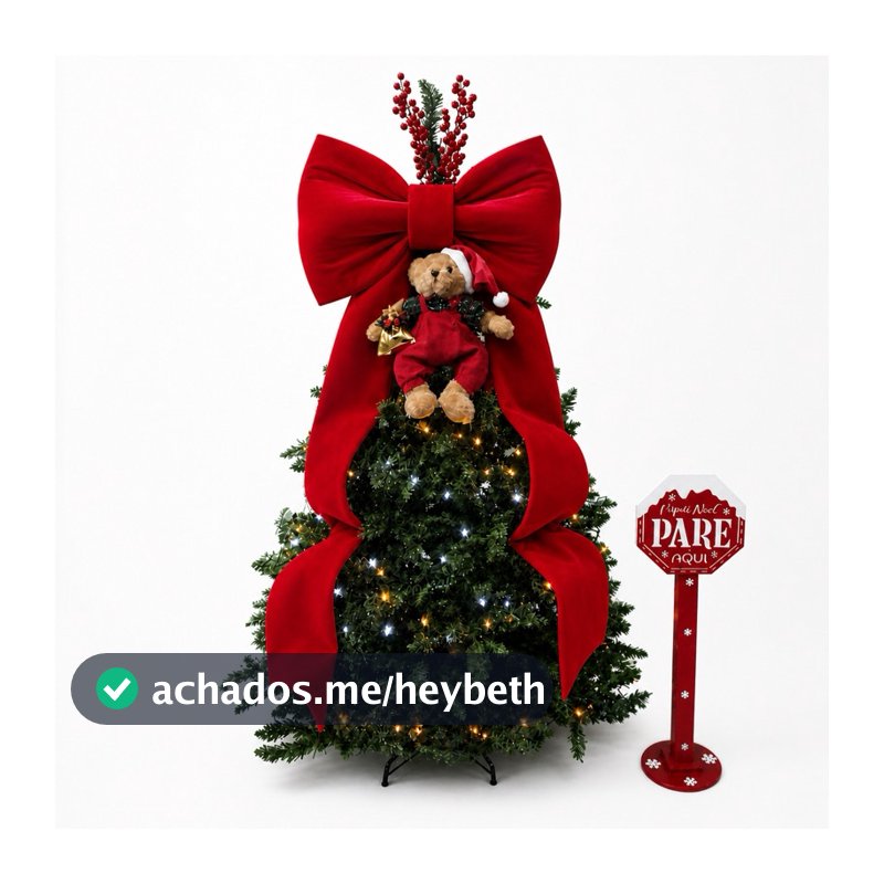 Laço Gigante Decoração Festa Natal Moto Carro 60x160 Top Venda