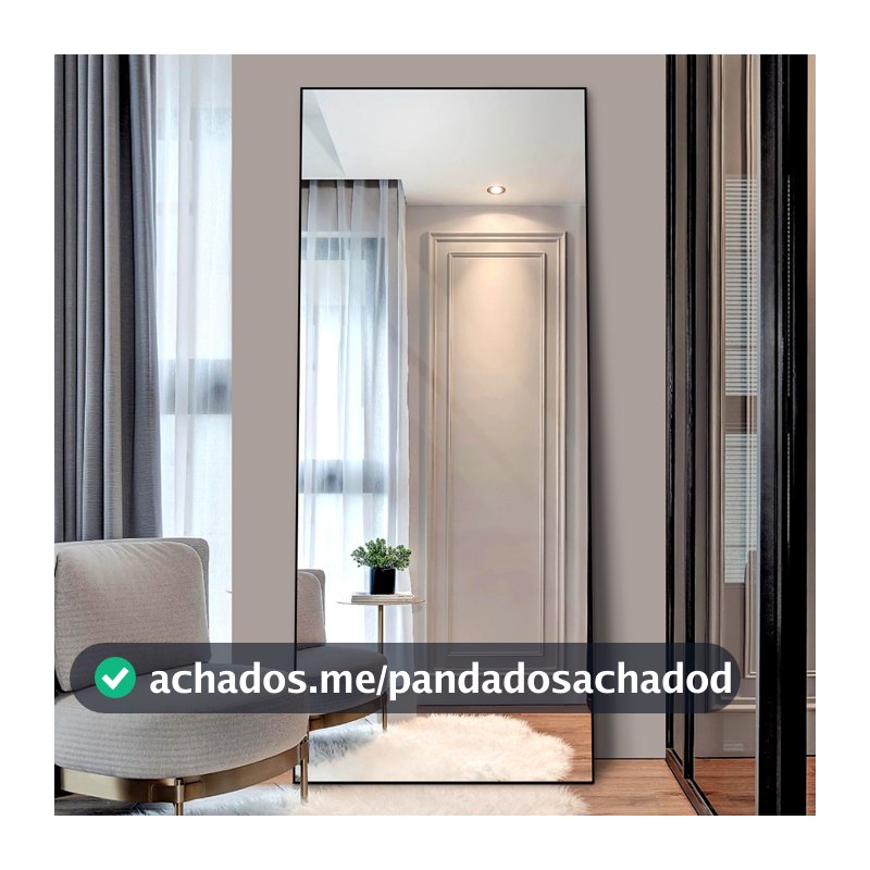 Espelho de Corpo Inteiro Decoração Loja Casa Provador Closet Sala Quarto Lavabo Banheiro 40cm x 80cm