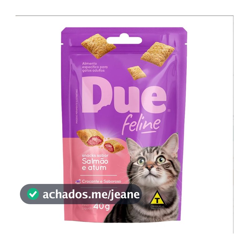 Petisco Due Feline Nuggets Sabor Salmão Para Gatos - 40g