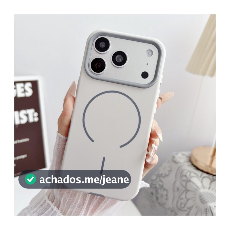 Capa Space MagSafe Luxo Fosca Translúcida Premium Com Proteção Câmera Para iPhone 17 Pro Max Air