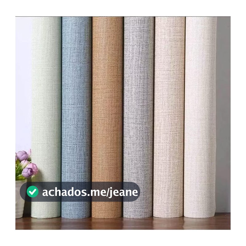 Papel De Parede Adesivo Decoração 3D Linho Texturizado 5mx 45cm