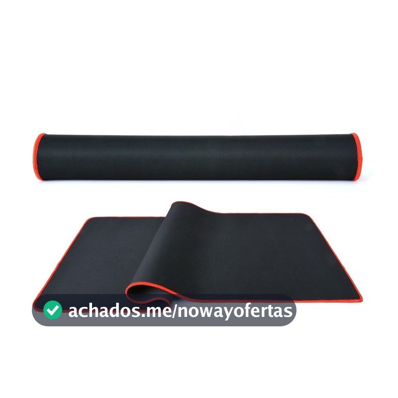 MousePad Gamer Speed  Borda Vermelha Costurada 70 X 30 X 0.3cm