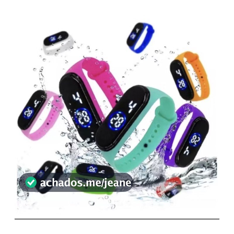 KIT com 20/25/30/35/40/45/50 Relógios Digital Bracelete Led Sport M4 Atacado Revenda Lembrancinha