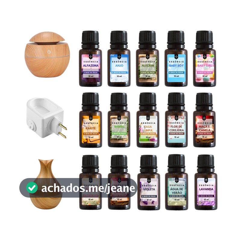 Kit 30 Essências Para Umidificador de Ar e Difusor Elétrico Aromatizador  - Diversas Fragrâncias
