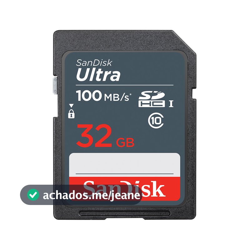 Cartão Memória SDHC 32GB Ultra 100MBs Sandisk