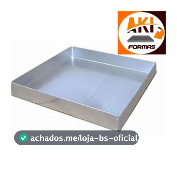 FORMA DE BROWNIE 25X25X3 OU ROCAMBOLE FEITA DE ALUMINIO PARA ALTA TEMPERATURA COM NOTA FISCAL (( CAIXA 7 ))