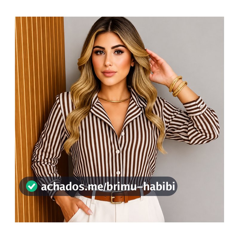 Camisa Listrada Social Femenina  Con Manga Tendencia