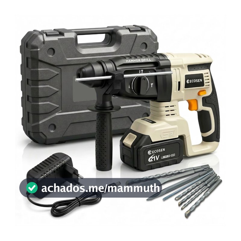 21V Martelete Furadeira rompedor eletrico profissional Martelo de impacto Rompedor  2 Bateria