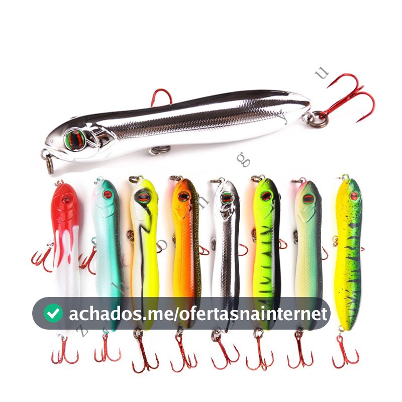isca artificial 10cm/15.6g Isca De Pesca Wobbler Flutuante Popper Mar Crankbait De Plástico Rígido Para Lápis Isca