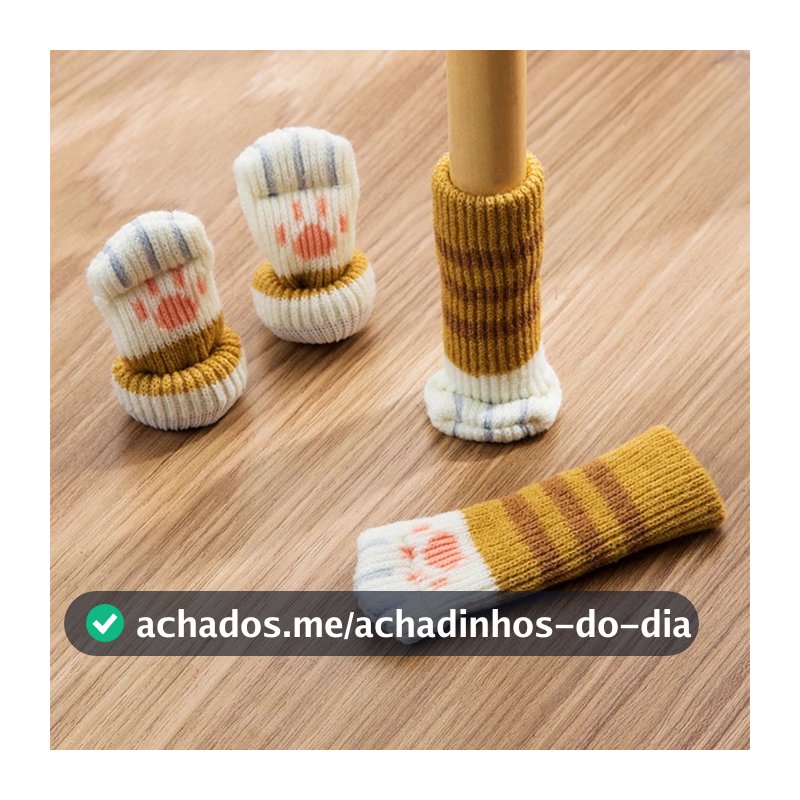 4pçs Meias De Malha Fofas De Garra De Gato Com Apoio E Cadeira Antiderrapante