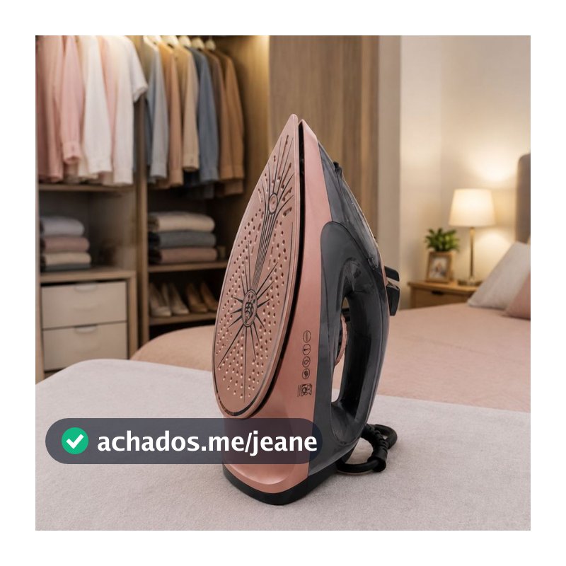 Ferro de Passar Roupa Elétrico 220V 2200W Spray e Vapor Base Antiaderente