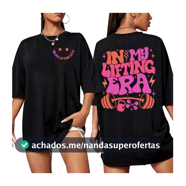 Camiseta Moda fitness Minha era de levantamento de Peso Academia Novo!0