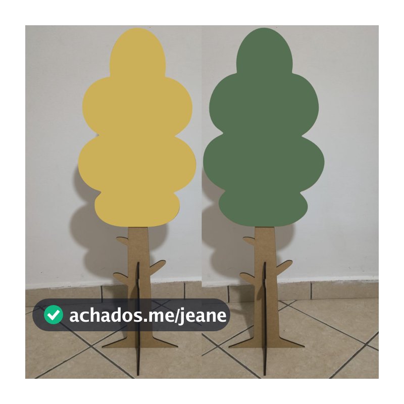 Árvore Verde 110cm de altura MDF Decoração Cenários Eventos Festas Pronta entrega!!Promoção