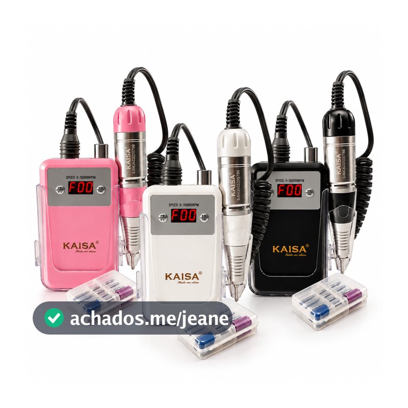 Lixadeira Motor Portátil Kaisa 35000 RPM Manicure Unha Acrigel