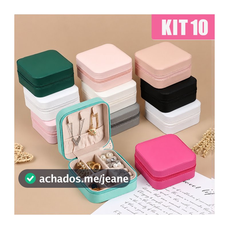 Porta Joia De Bolsa Para Viagem Portátil | Organizador Multifuncional para Bijuterias