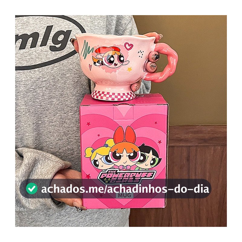 Caneca de cerâmica para meninas Superpoderosas, caneca de cerâmica para meninas, leite doméstico de alto valor, café da