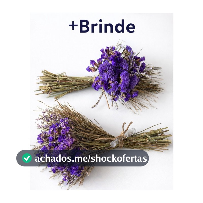 Kit com 2 buquês de flores secas naturais desidratadas tamanho P, Artesanal