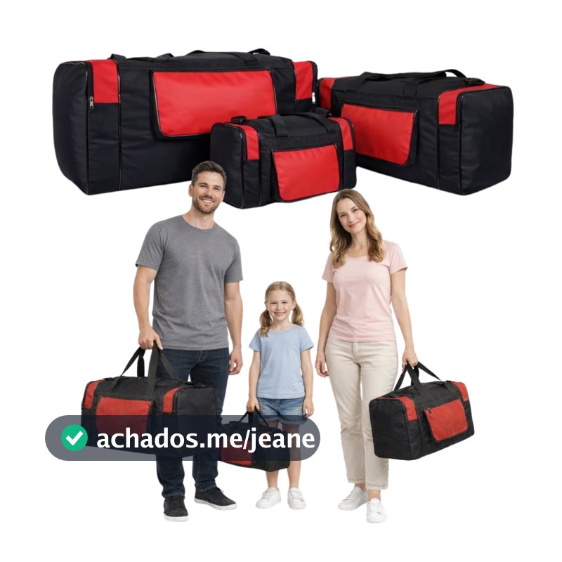 Kit 3 Mala Viagem Bolsa De Mão Mochila Grande Academia Treino Jiu Jitsu muay Thai Tênis Sacola
