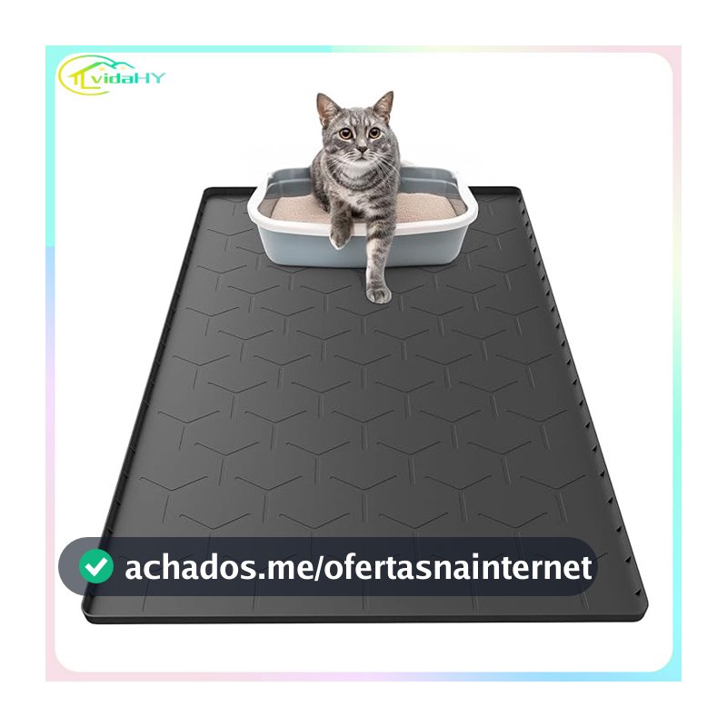 Tapete Silicone para animais de estimação Design à prova d'água Adequado para caixa de areia para gatos Fácil de limpar