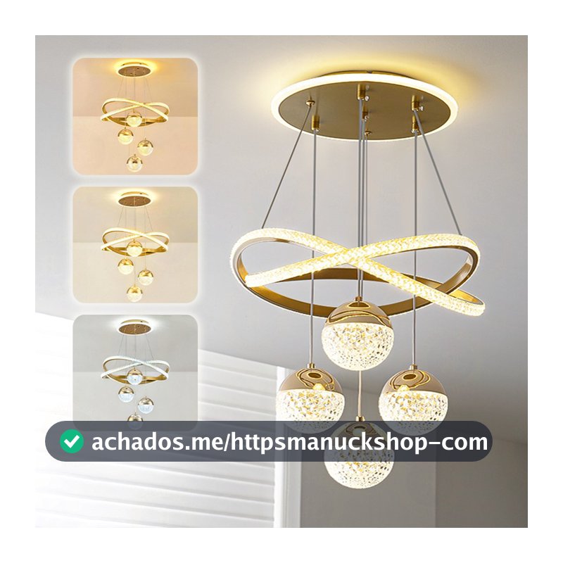 3 Cores 110V-220V Lustre de Teto LED Para Sala De Jantar e Estar Romântico Luxo Escandinavo O16