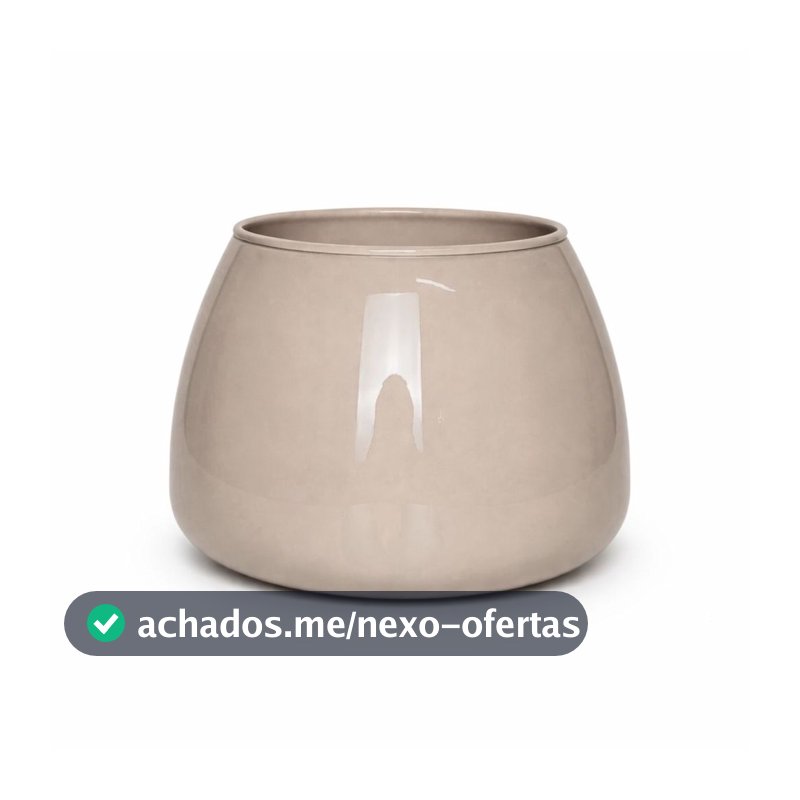 Vaso Redondo Largo Vidro Nude Vaso Decoração Casa Enfeites