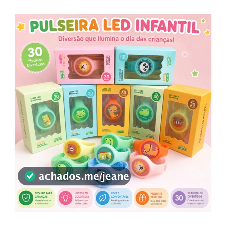 Kit 10 un Pulseira Repelente de Mosquitos Infantil