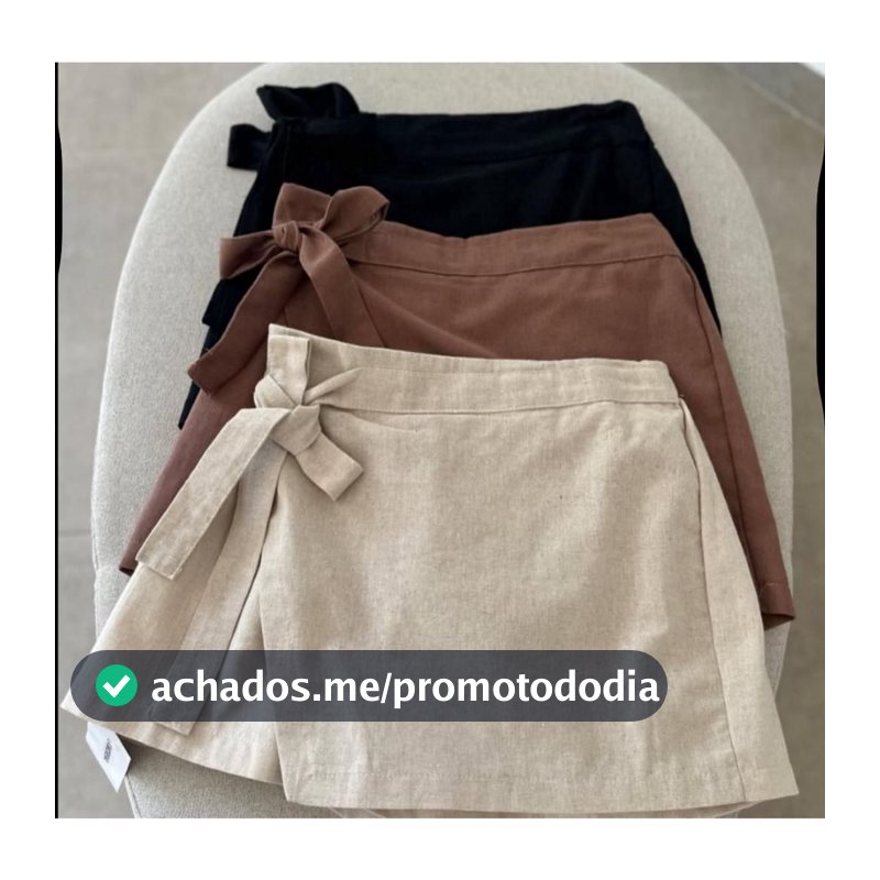Short Saia Linho Feminino | Modelagem Perfeita | Elegante & Confortável