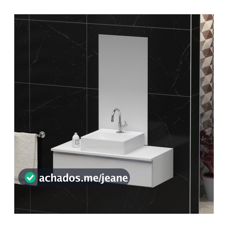 Kit Gabinete Armário Banheiro JOY 60cm (gabinete + cuba + espelho)