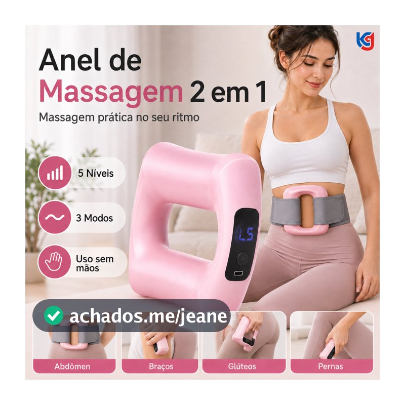 Anel de Fáscia de Luxo e Alta Qualidade com Cinto, Massageador Multifuncional de Anel de Fáscia com Carregamento USB