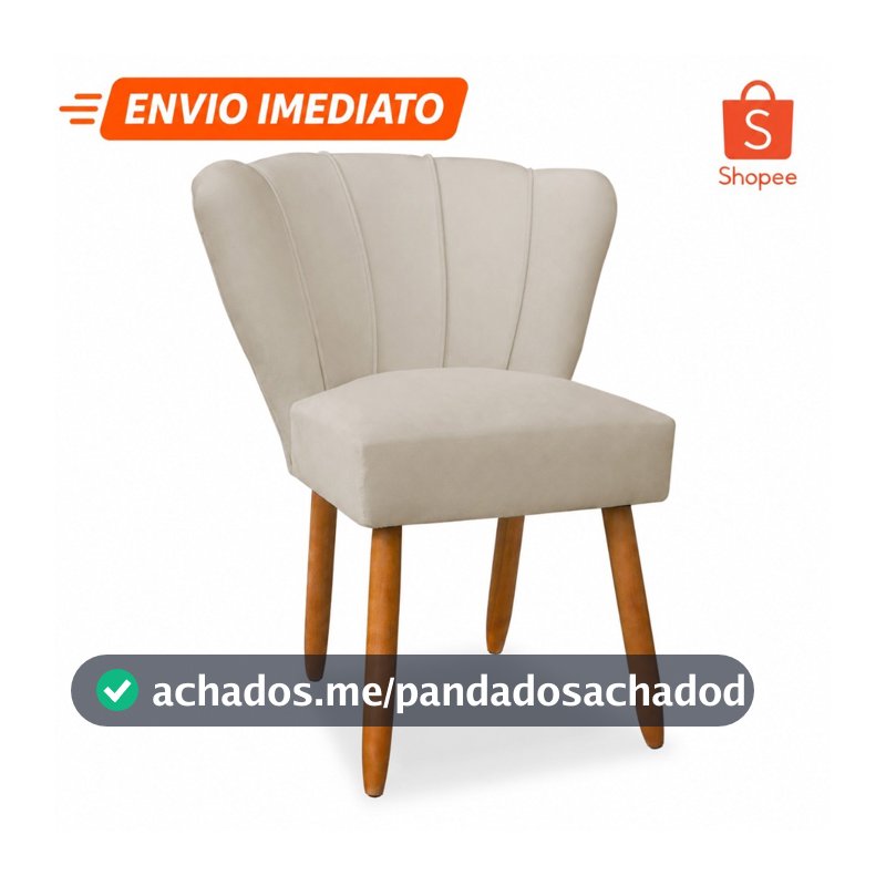 Cadeira Pétala para Penteadeira de Quarto de Menina Decoração Pé Palito Veludo Reforçada Luxo Pés Madeira