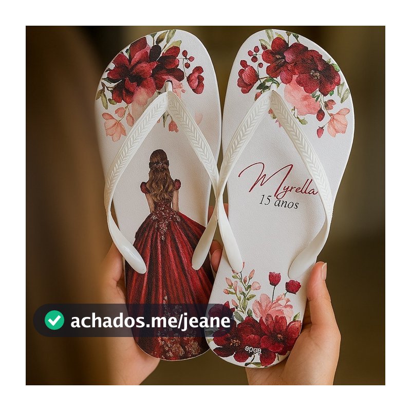 50 Pares Chinelos Personalizados 15 Anos Debutante Festa Lembrancinha