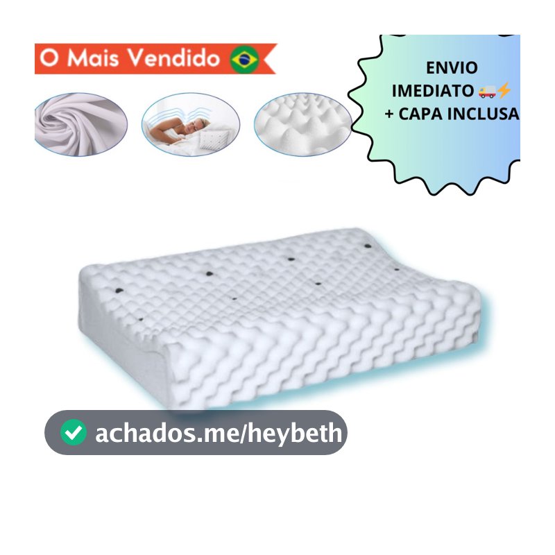 Travesseiro CERVICAL Ortopédico Magnetico com Infravermelho Terapêutico Pillow Anatômico Anti Ronco