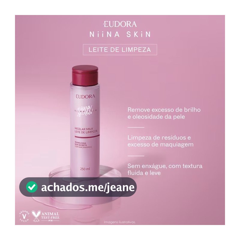 Micelar Milk Leite de Limpeza Niina Secrets Skin 250ml