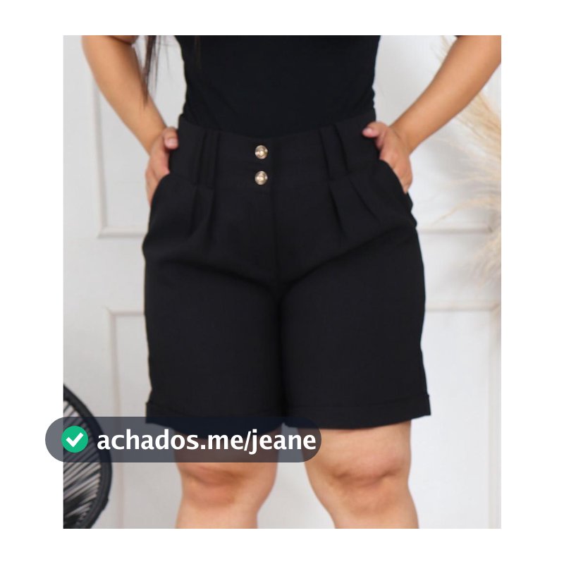 Bermuda Shorts Feminina tecido linho